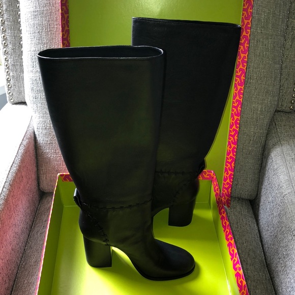 🚨SOLD🚨TORY BURCH Black Contraire 90mm Boots - Picture 2 of 8